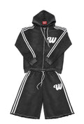 We Hate Haters Club Winners 3/4 Length Short Set ( Vintage Wash Black/White)
