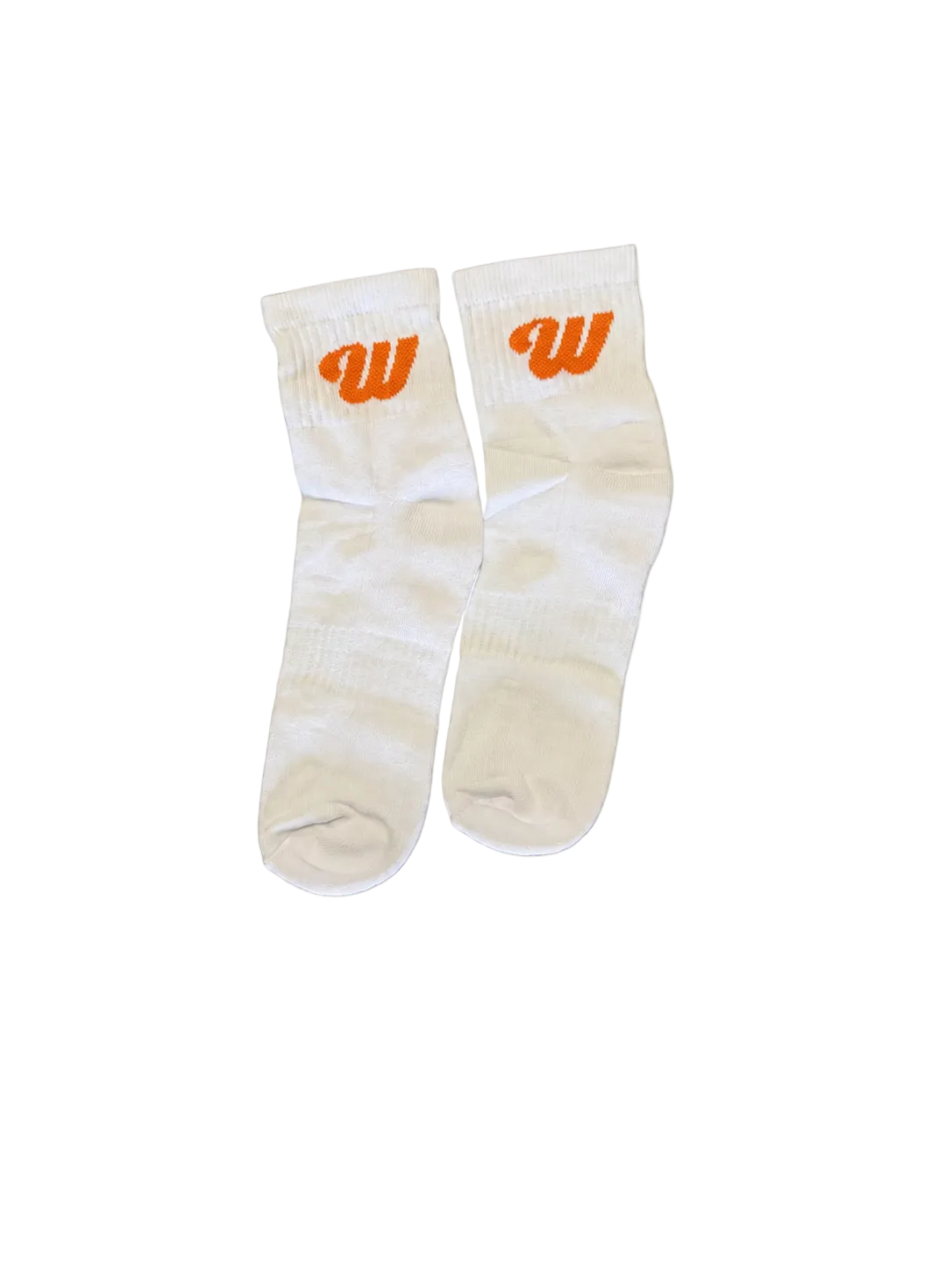 We Hate Haters Club Quarter Socks (White/Orange)