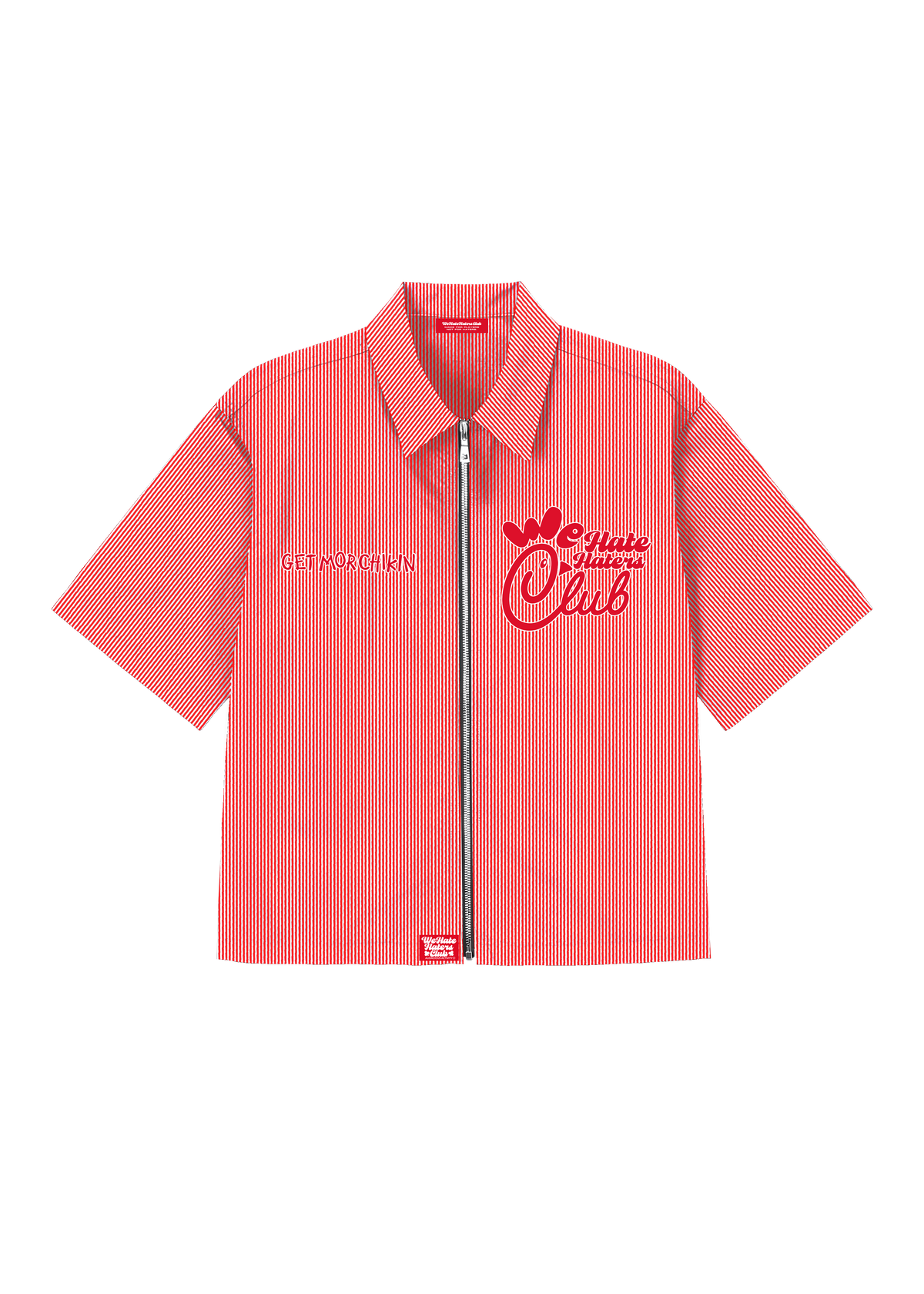 We Hate Haters Club Work Shirt (GetMorChikn White/Red)