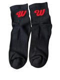 We Hate Haters Club Quarter Socks (Black/Red)