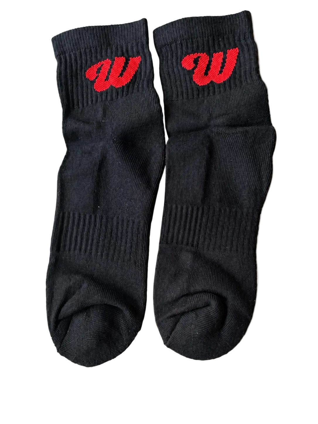We Hate Haters Club Quarter Socks (Black/Red)