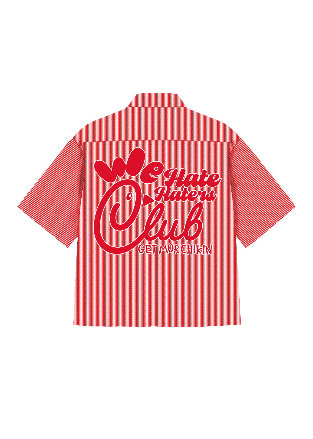 We Hate Haters Club Work Shirt (GetMorChikn White/Red)