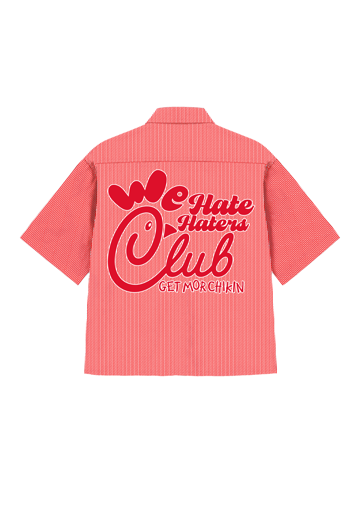 We Hate Haters Club Work Shirt (GetMorChikn White/Red)