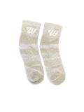 We Hate Haters Club Quarter Socks (Grey/White)