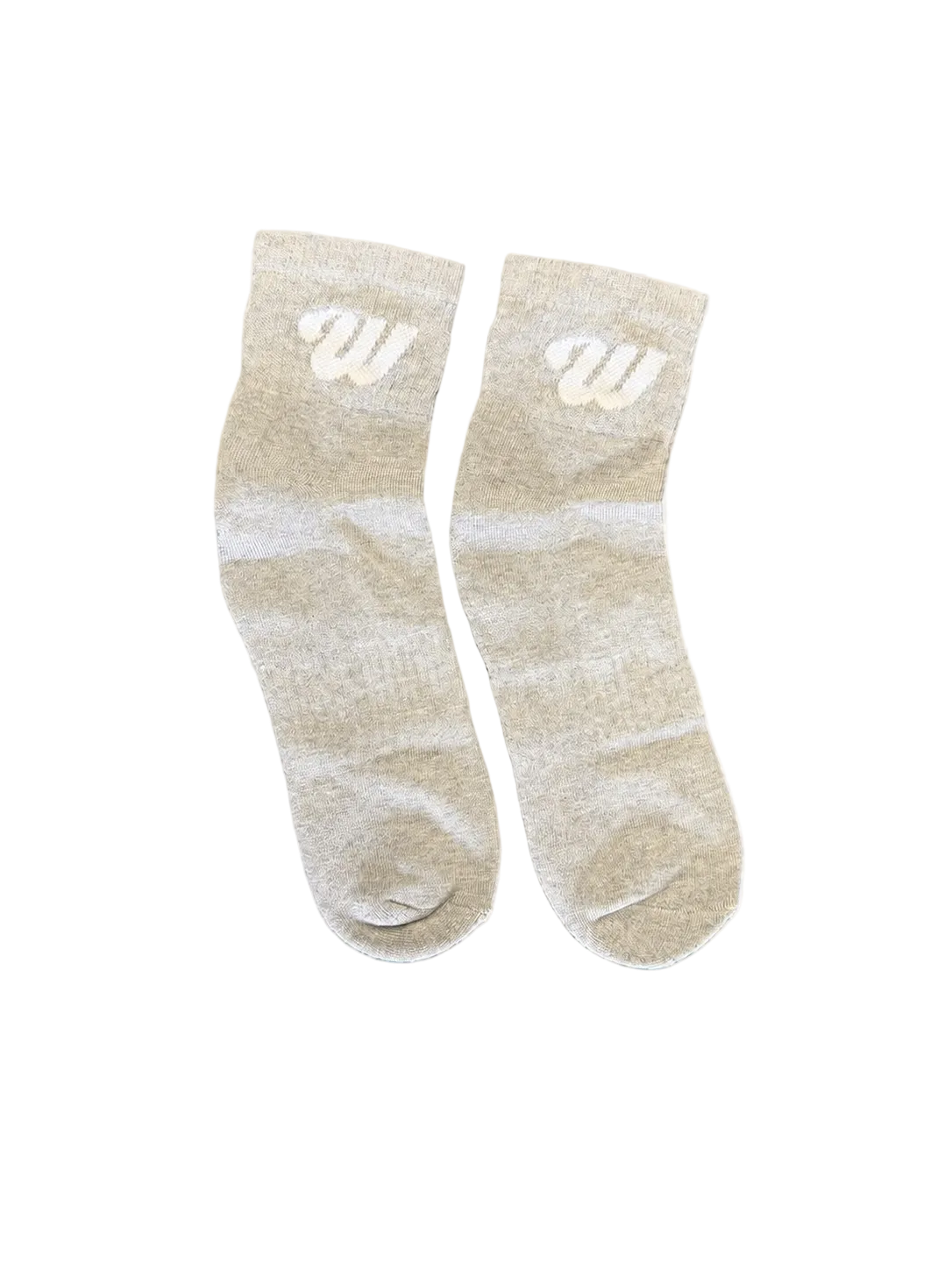 We Hate Haters Club Quarter Socks (Grey/White)