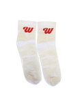 We Hate Haters Club Quarter Socks (White/Red)