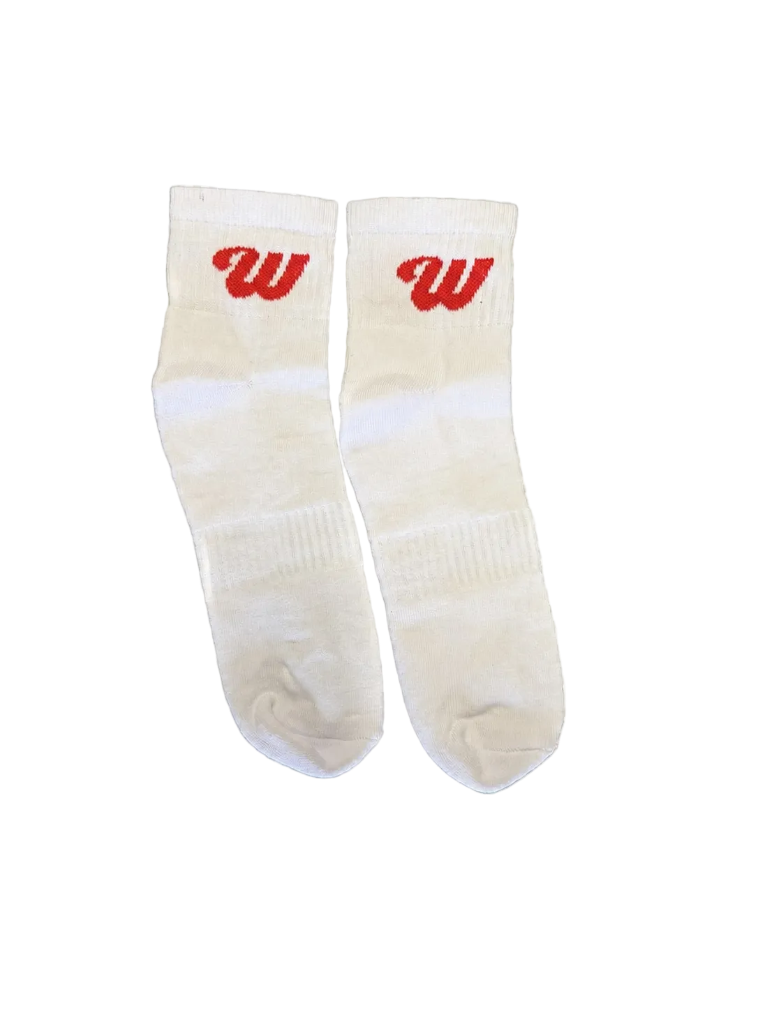 We Hate Haters Club Quarter Socks (White/Red)