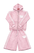 We Hate Haters Club Winners 3/4 Length Short Set ( Vintage Wash Pink/White)