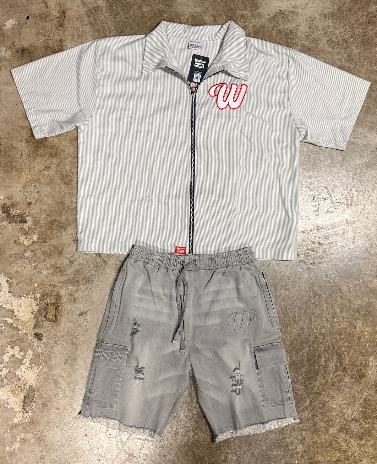 We Hate Haters Club Mechanic Shirt (Grey/White/Red)