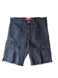 We Hate Haters Club Embossed Denim Shorts (Black)