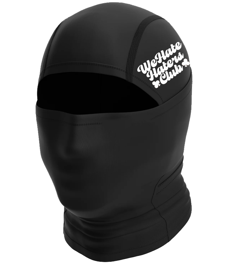 We Hate Haters Club Ski Mask (Black/White)
