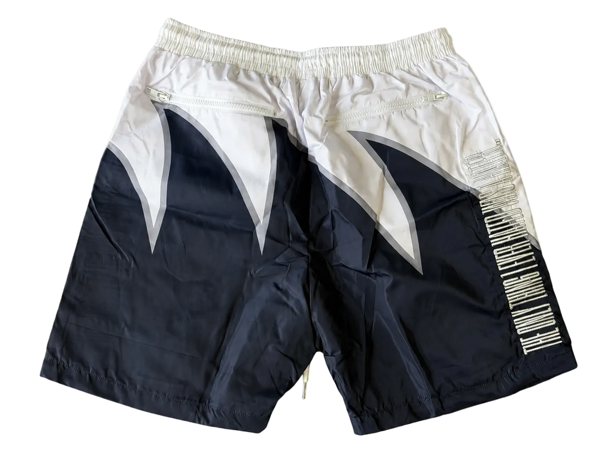 We Hate Haters Club Sharktooth Shorts (White/Navy/Grey)