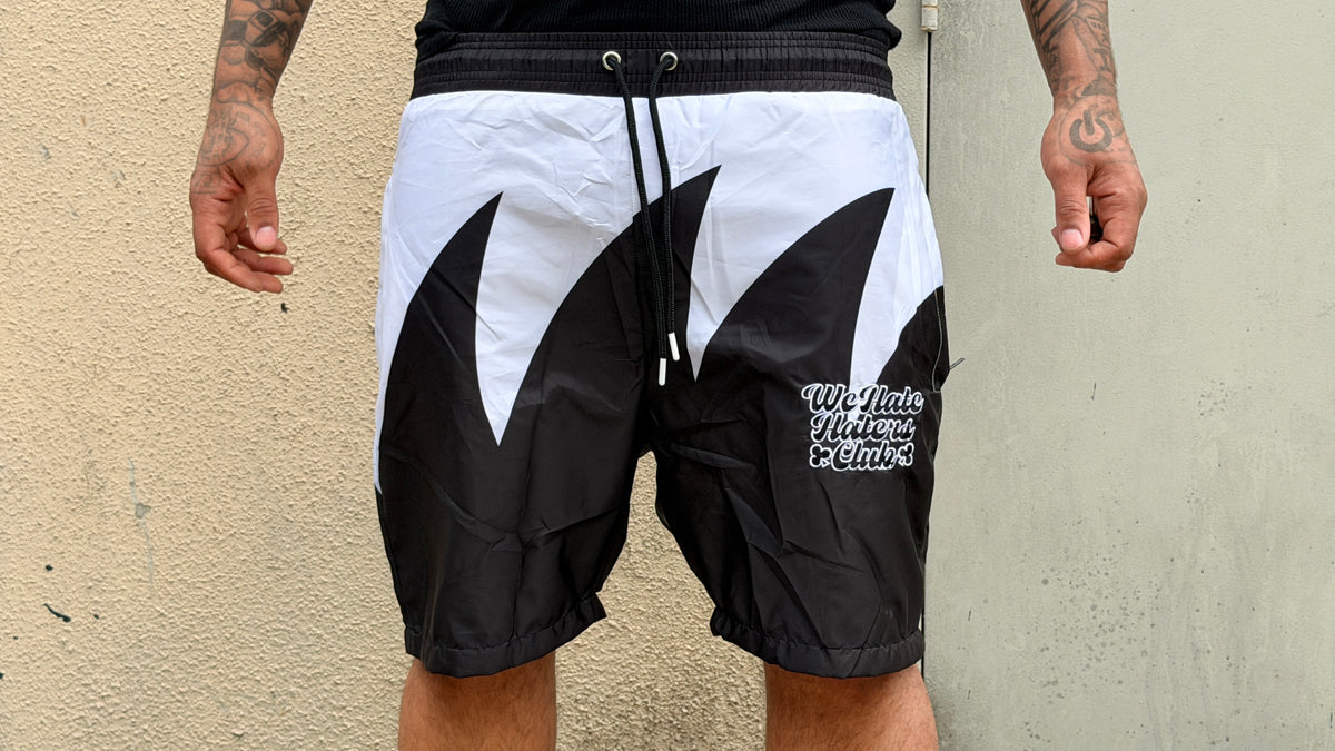 We Hate Haters Club Sharktooth Shorts (Black/White)