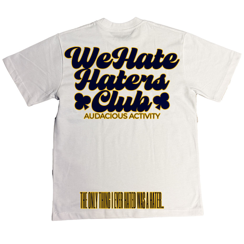 We Hate Haters Club Tee (Navy Blue/Gold Yellow)