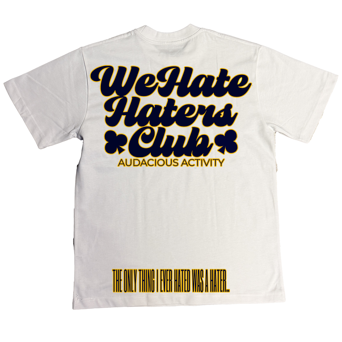We Hate Haters Club Tee (Navy Blue/Gold Yellow)