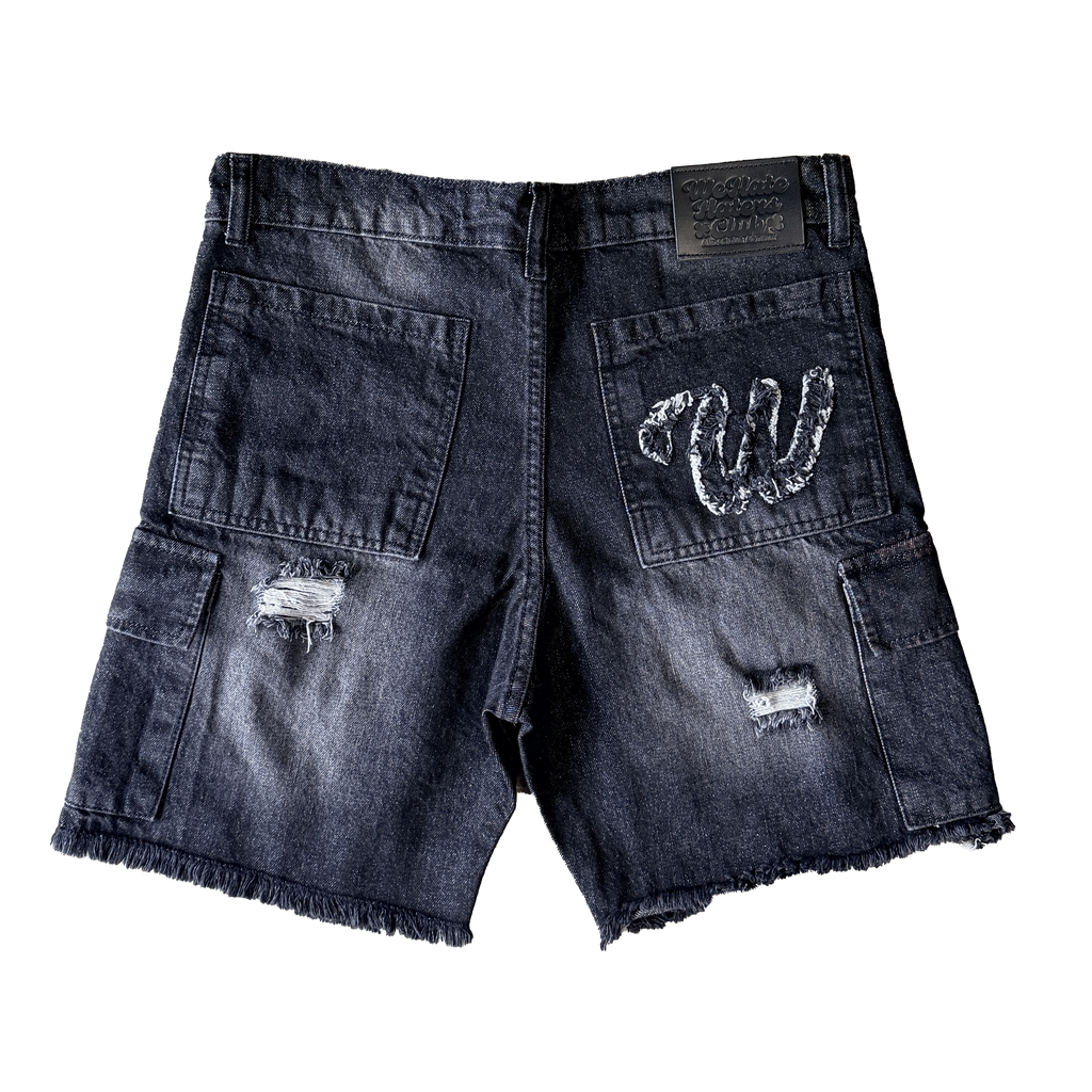We Hate Haters Club Distressed (Washed Black) Shorts