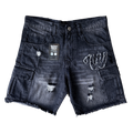 We Hate Haters Club Distressed (Washed Black) Shorts