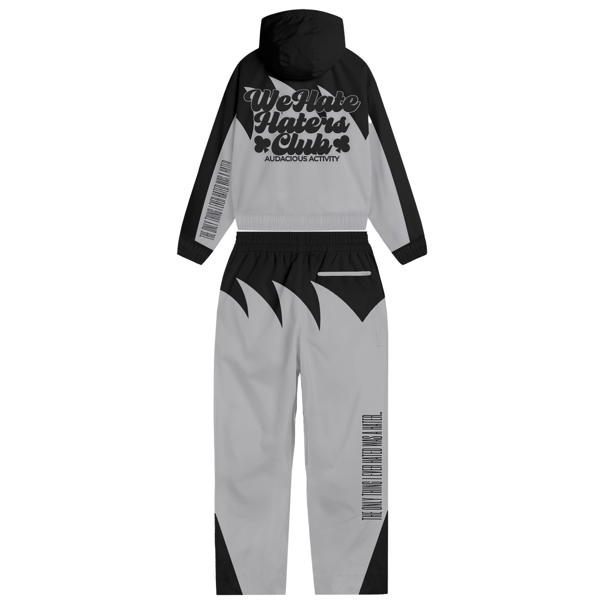 Apex Sharktooth We Hate Haters Club Windbreaker (Platinum Grey/Black)