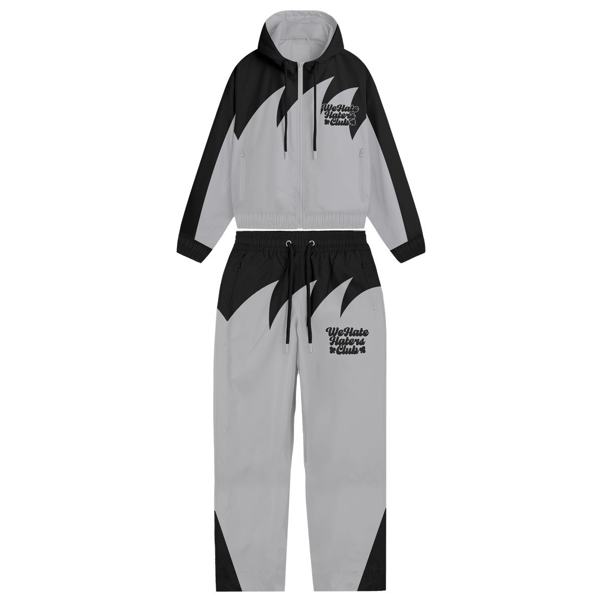 Apex Sharktooth We Hate Haters Club Windbreaker (Platinum Grey/Black)