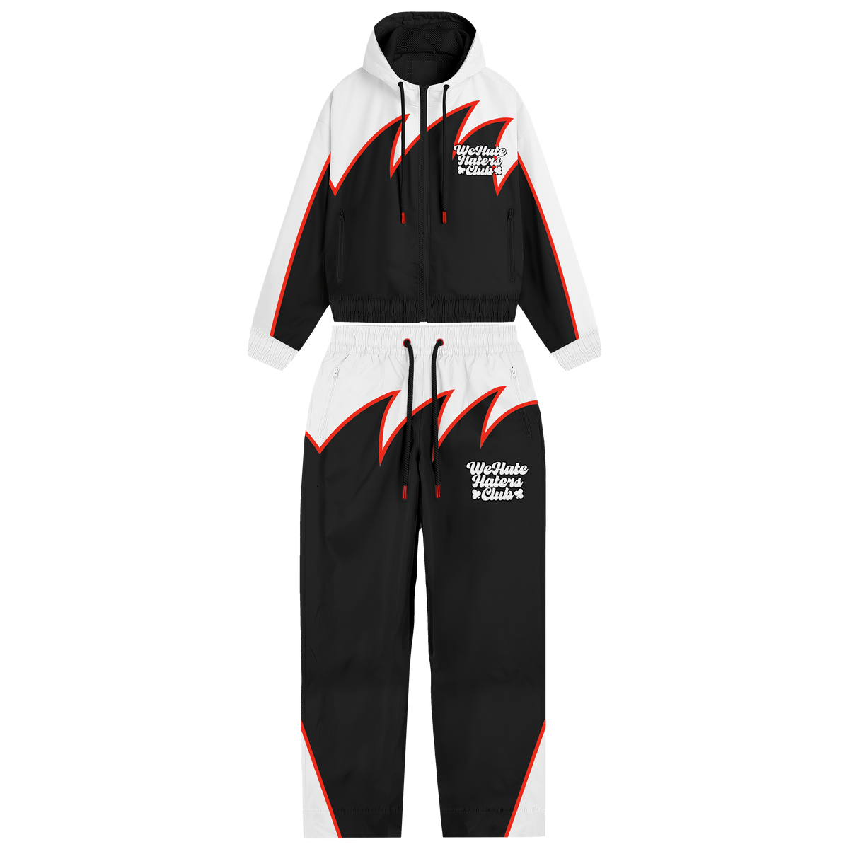 Apex Sharktooth We Hate Haters Club Windbreaker (White/Black/Red)
