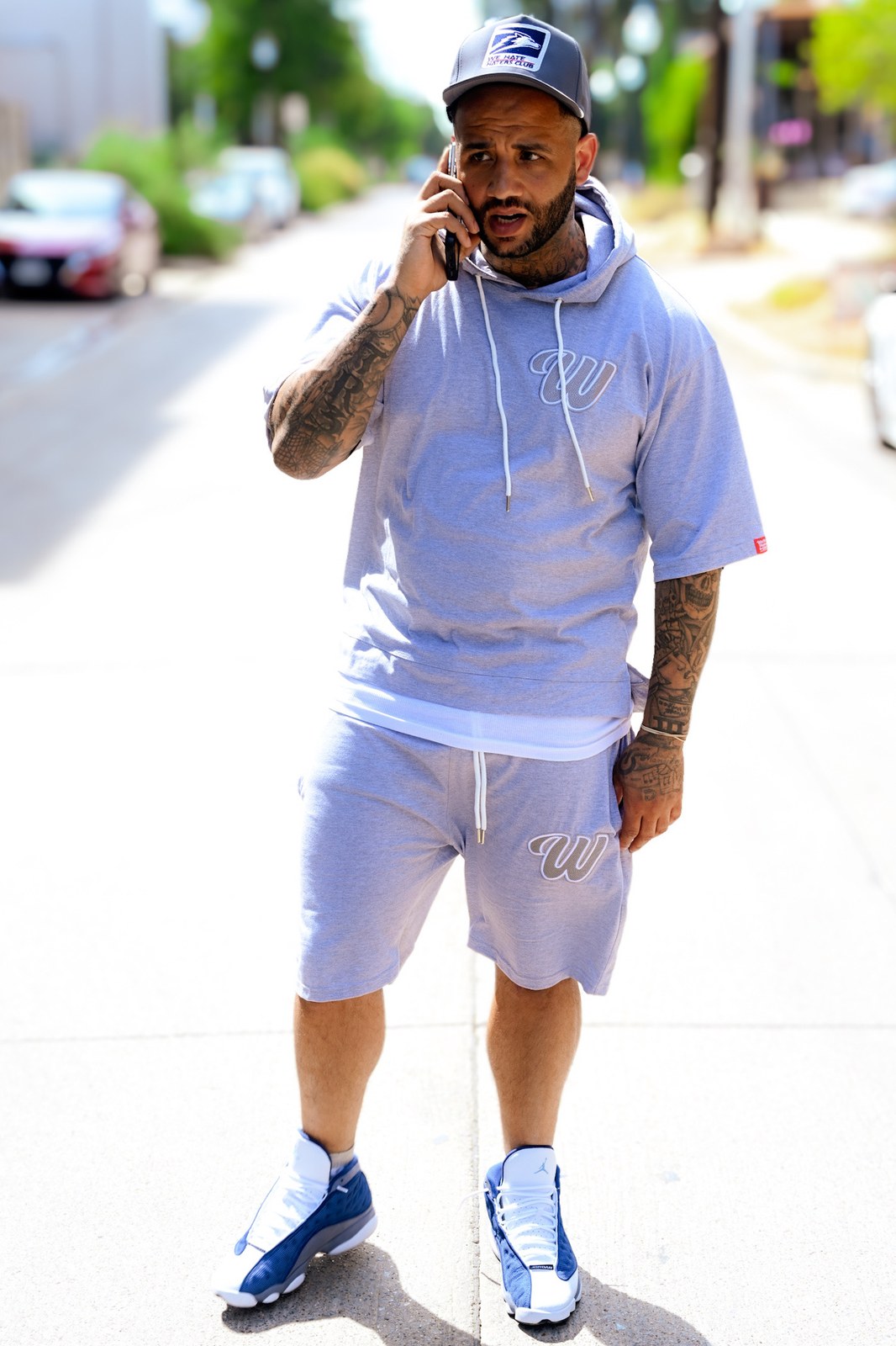 Winners Shorts (Grey and White)