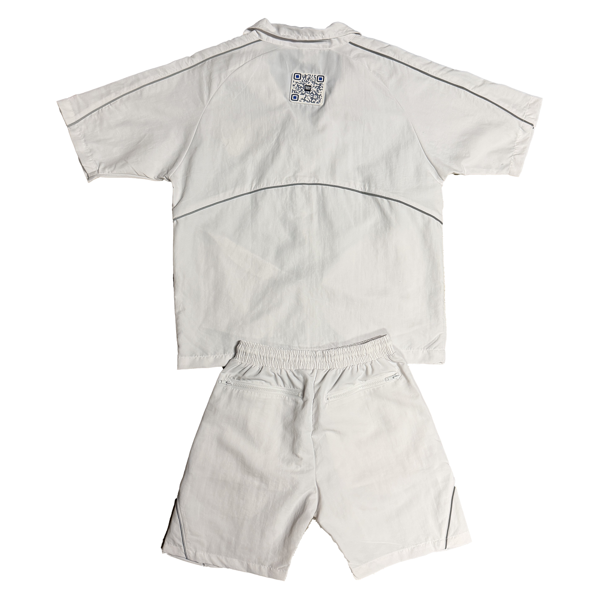 We Hate Haters Club Winners Windbreaker Shortset (Triple White)